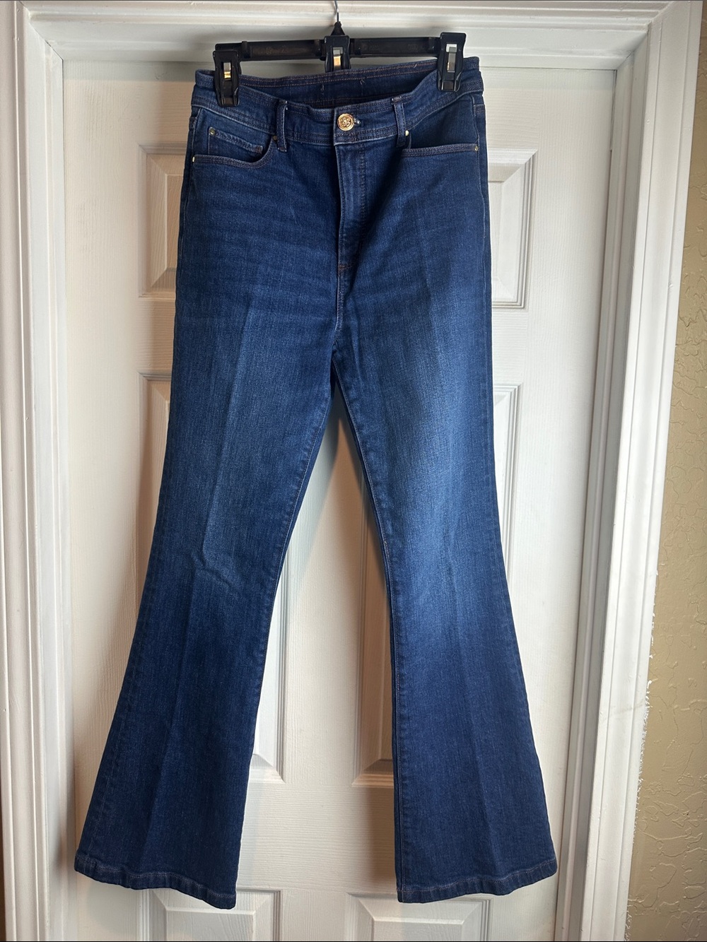 The Flare High Rise Women's Dark Blue Flared Jeans